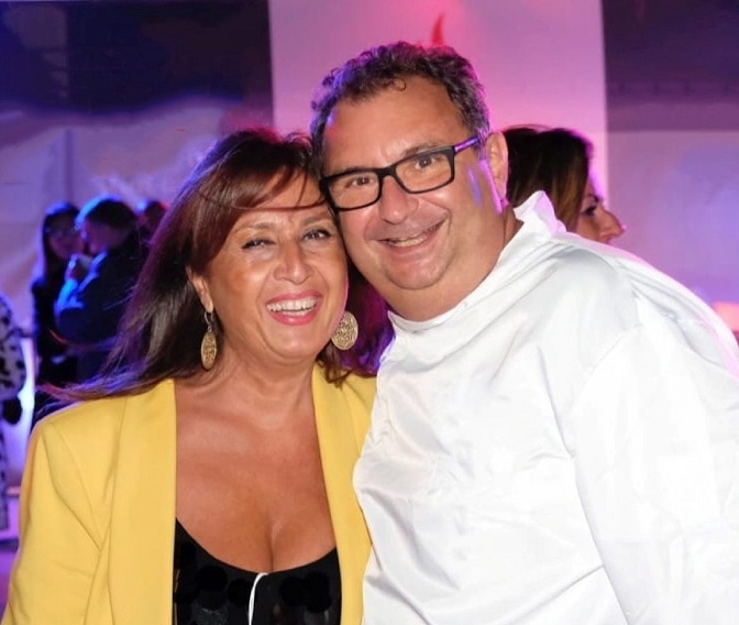 Foto dello chef Paolo Gramaglia e Anna Smeraglia, titolare Azienda Olivarte